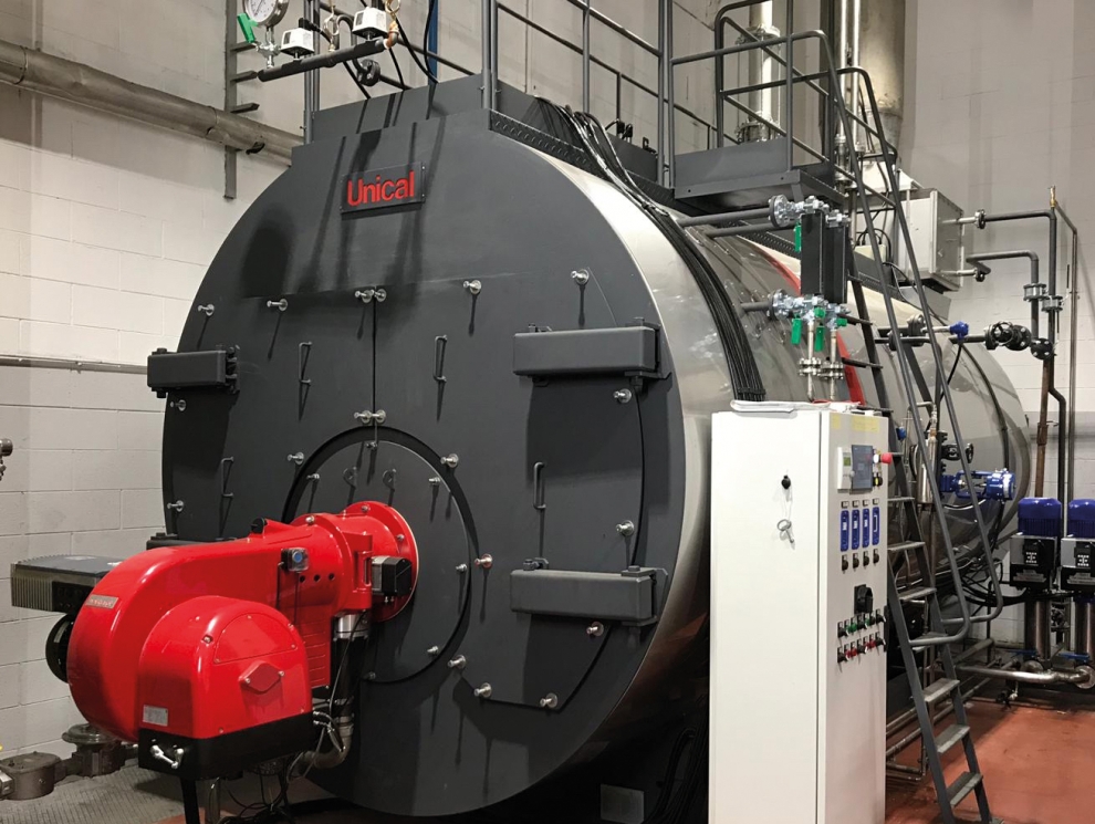 TEXTILE COMPANY - STEAM BOILER TRYPASS 6000 COMPLETE WITH ECONOMIZER AND LOW NOx NATURAL GAS BURNER - 96% EFFICIENCY - NOx EMISSIONS < 80 mg/Nm3